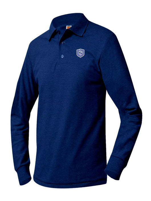 Long Sleeve Unisex Cotton Polo Chapel Shirt