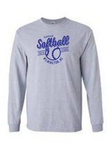 Long Sleeve SOFTBALL Youth League 100% Cotton T-shirt