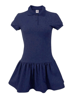Girls Navy Polo Dress