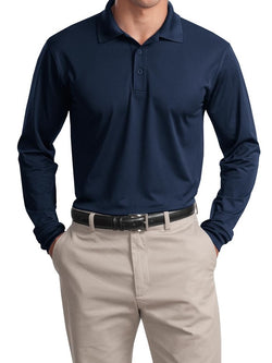 Unisex Long Sleeve Wicking Polo