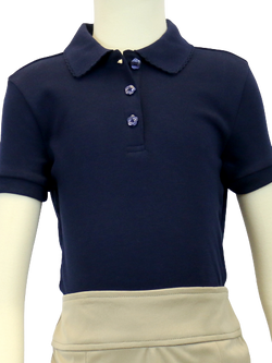 Girls Basic Navy Polo