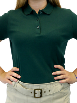 Girls Basic Green Polo