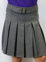 Belted Gray Skirt