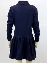 Long Sleeve Navy Polo Dress